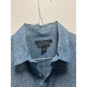 Marc Anthony Men's Luxury Slim Fit Short Sleeve Button Up Shirt - Size Medium